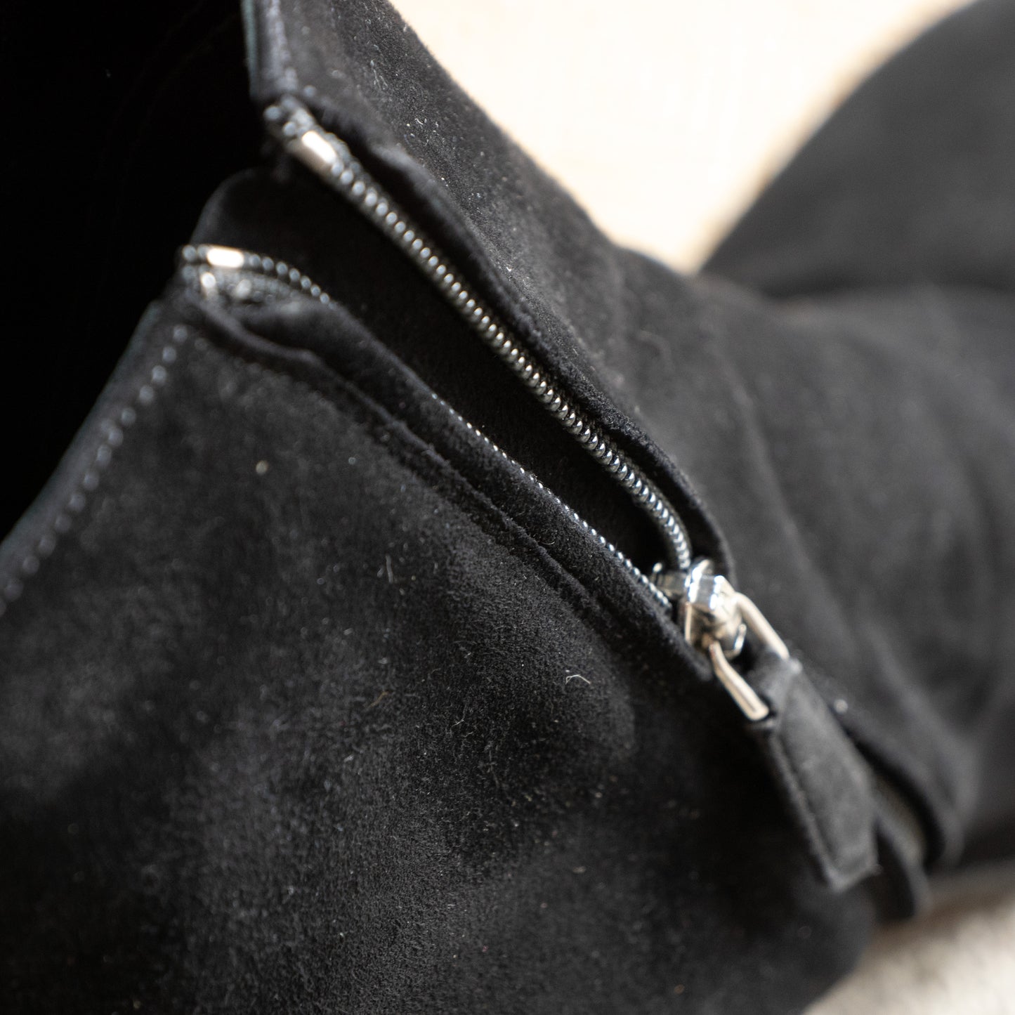 Prada Milano Archival Boots Metal Logo Chunky Platform Sole Black Suede Block Heel 90s Vintage Authentic Luxury Made in Italy Size EU 38 UK 5