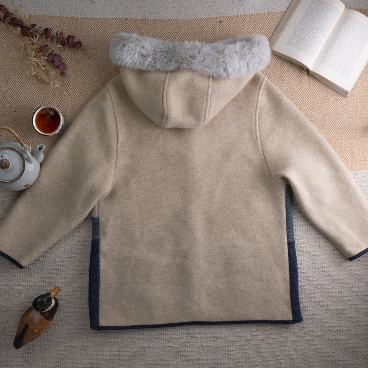 **SOLD: ARCHIVAL GIESSWEIN 1980s BOILED WOOL EMBROIDERED WINTER COAT**