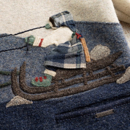 **SOLD: ARCHIVAL GIESSWEIN 1980s BOILED WOOL EMBROIDERED WINTER COAT**