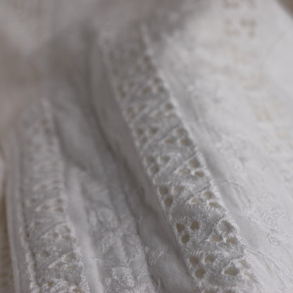 Vintage VERSUS VERSACE 90s White Eyelet Lace Trousers | Gold Lion Buttons | Broderie Anglaise | High Waisted Summer Pants | Size XXS (24")