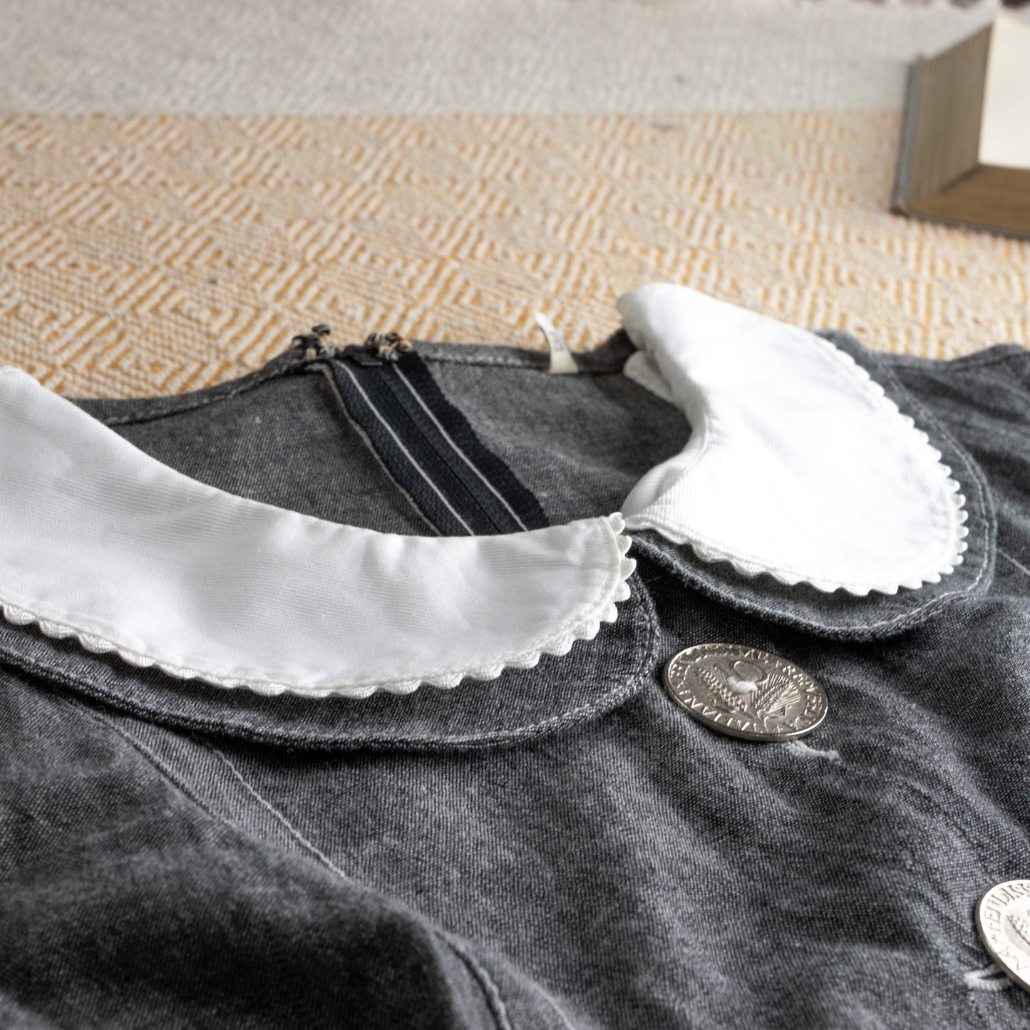 Archival FENDISSIME by Fendi 1987 Peter Pan Collar Mod Mini Dress - Size S (IT 42) - Karl Lagerfeld Era