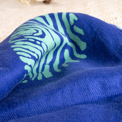 Vintage Versus Versace 90s Linen Skirt | Royal Blue & Green Pattern | Polka Dot Waist | High End Italian Summer | Size IT 44 Fits M / EU 38