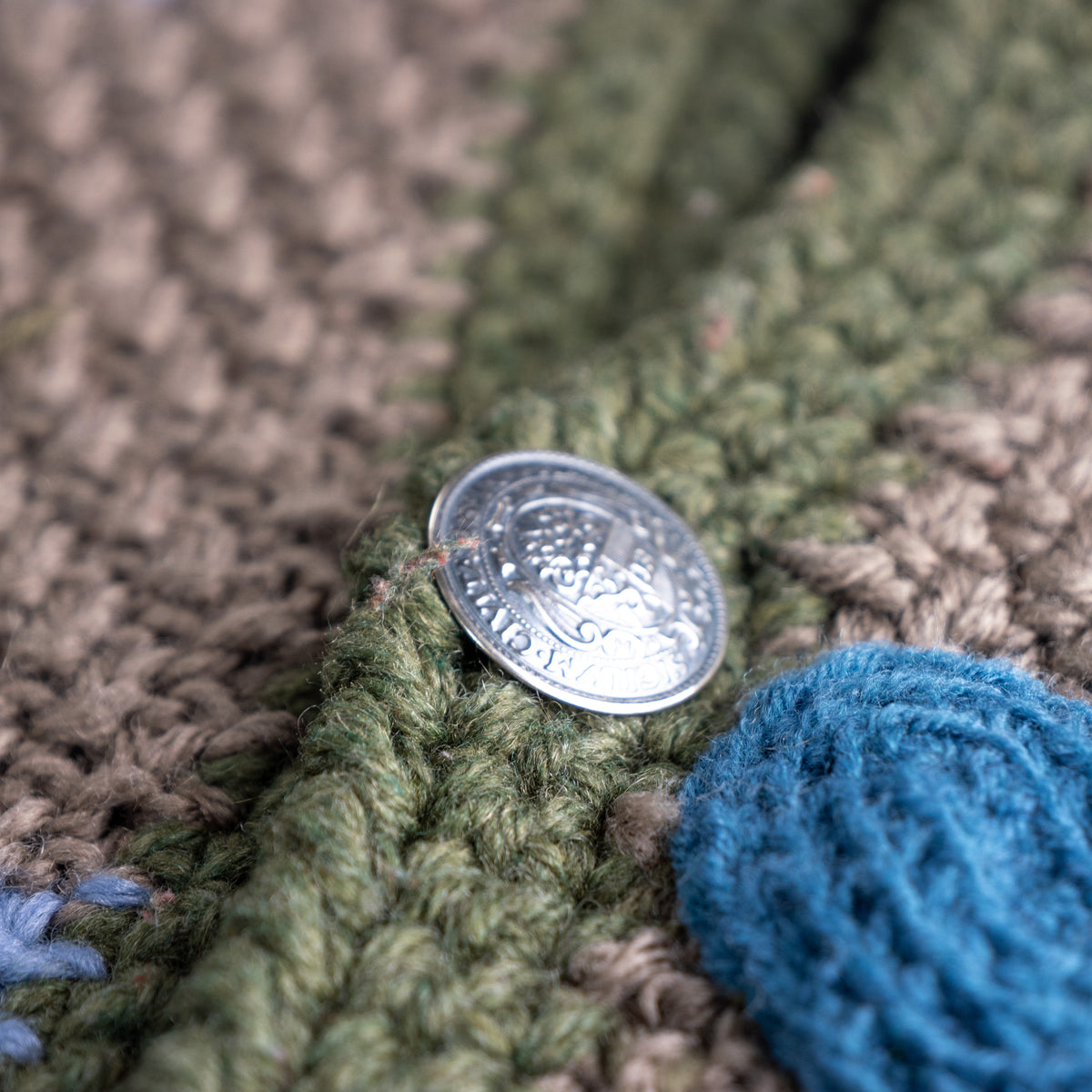 VINTAGE Italian ALPINE Udine Hand Knit Cardigan Coin Buttons OVERSIZED