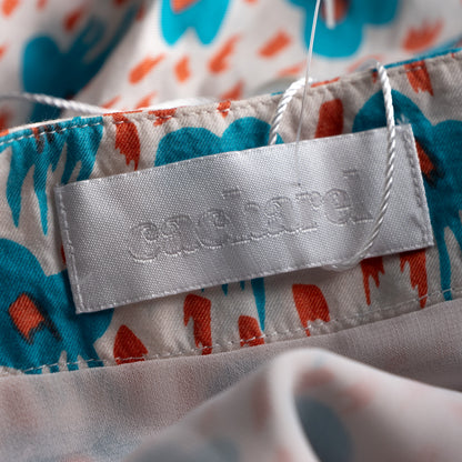 Cacharel Archival Skirt Deadstock Silk Cotton Blend Tiered Ruffle Coquette Aesthetic Drop Waist Quiet Luxury French Chic Vintage Size S