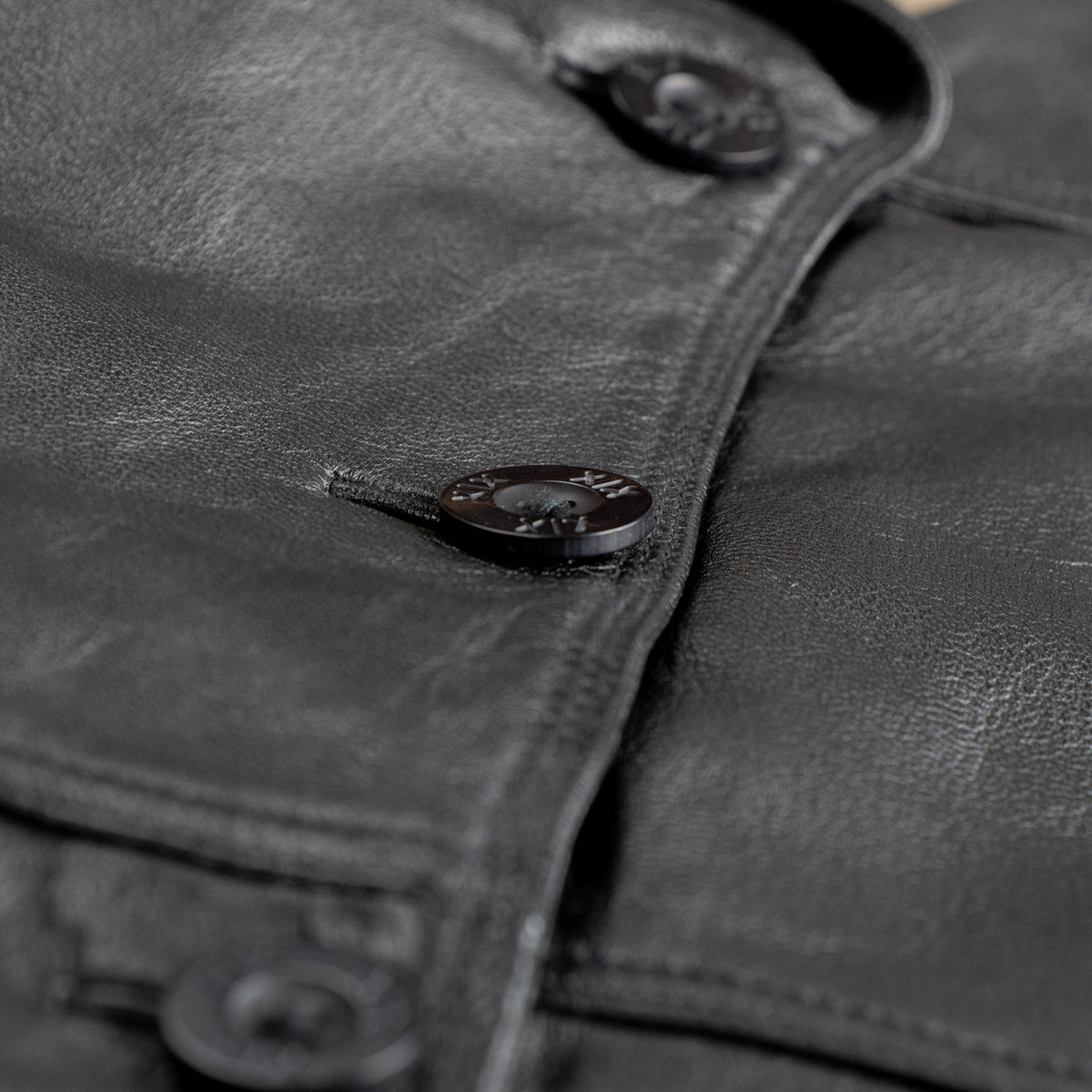 Deadstock Vintage Leather Blazer XX by Mexx 90s Black Leather Jacket Longline Quilted Lining Minimalist Matrix Style Y2K M