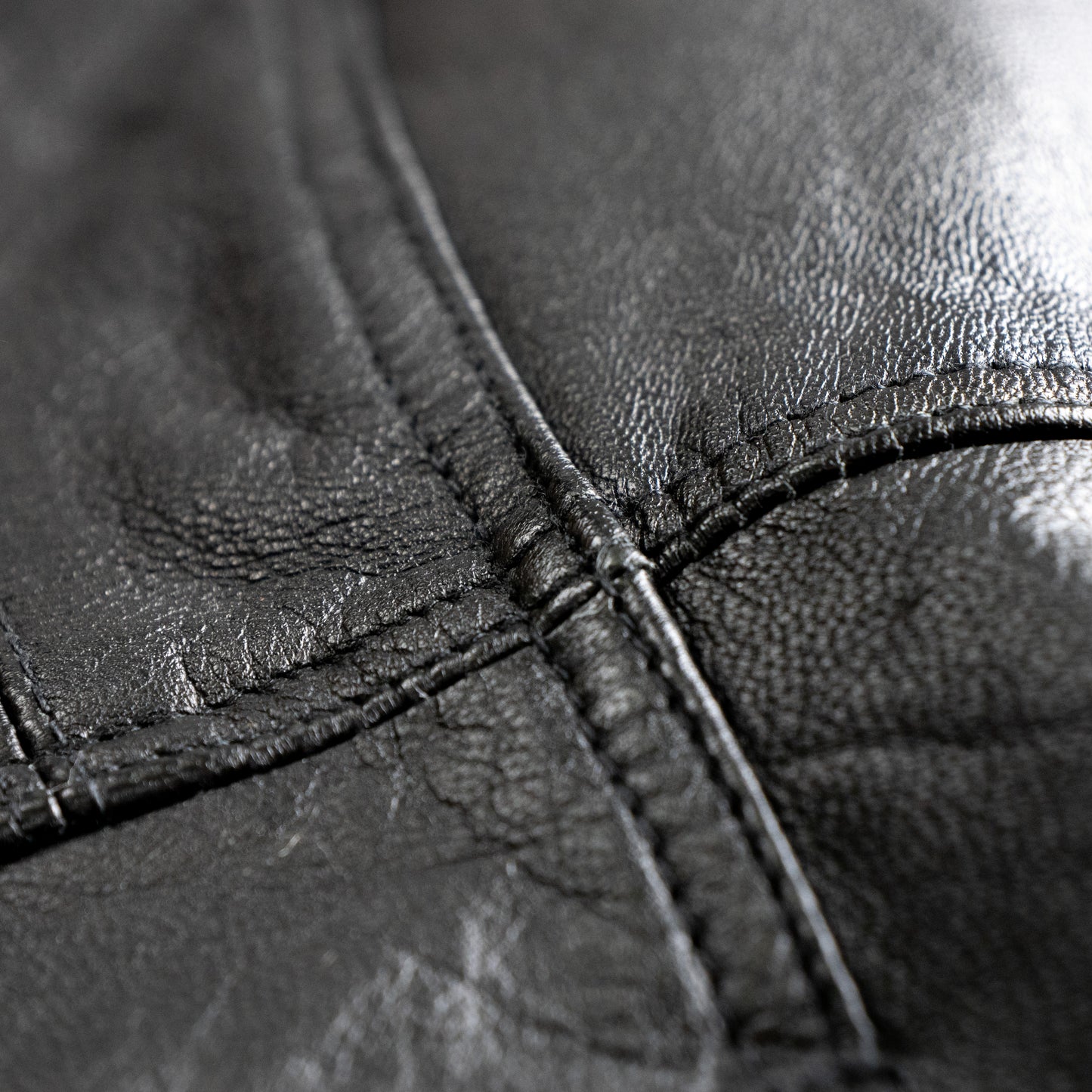 Deadstock Vintage Leather Blazer XX by Mexx 90s Black Leather Jacket Longline Quilted Lining Minimalist Matrix Style Y2K M