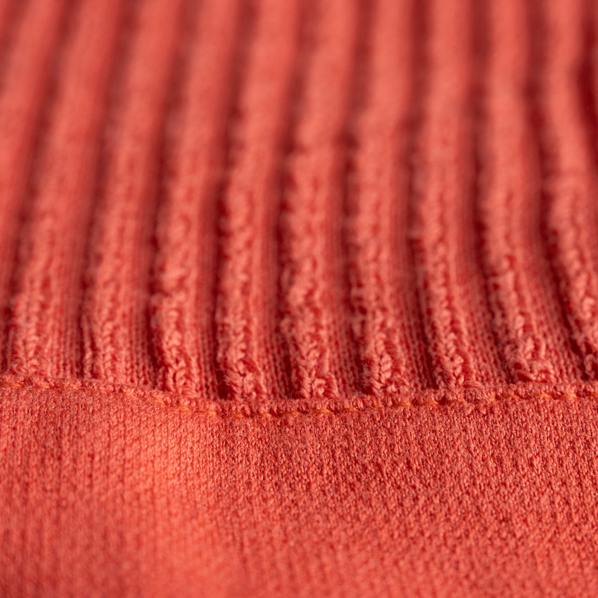 Archival THIERRY MUGLER MAILLE 1990s Coral Orange Anatomical Panel Skirt - Rare Ribbed Hourglass Waist IT 46 / EU 38