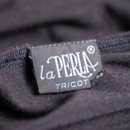 Archival La Perla Tricot Longsleeve Bodysuit 90s 3D Floral Chenille Applique Mesh Tattoo Effect Italy Size S M Museum Grade