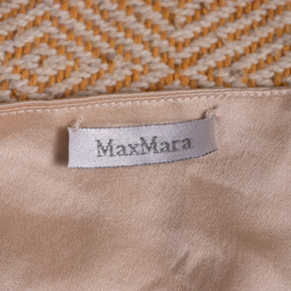 Archival Max Mara Liquid Silk Satin Sculptural Bustier Top Soft Apricot Champagne 90s Y2K Minimalist Luxury Old Money Size XS S M