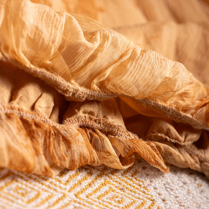 Archival La Perla Y2K Silk Jacquard Sculptural Dress integrated Body Sculpting Lining Ocher Gold Pristine Deadstock S