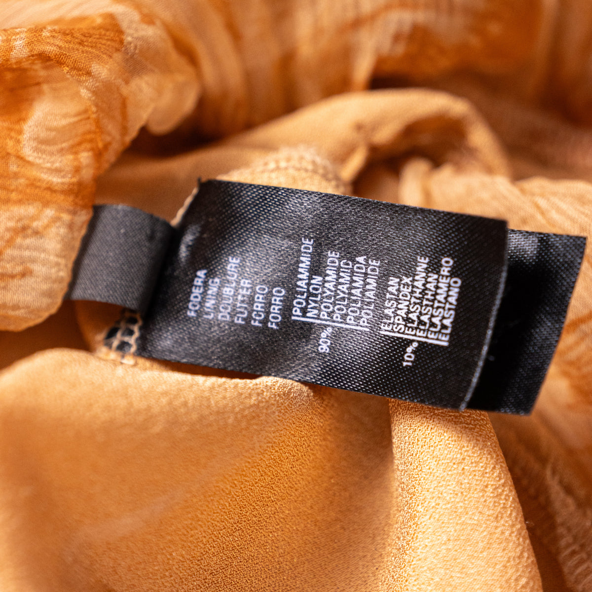 Archival La Perla Y2K Silk Jacquard Sculptural Dress integrated Body Sculpting Lining Ocher Gold Pristine Deadstock S