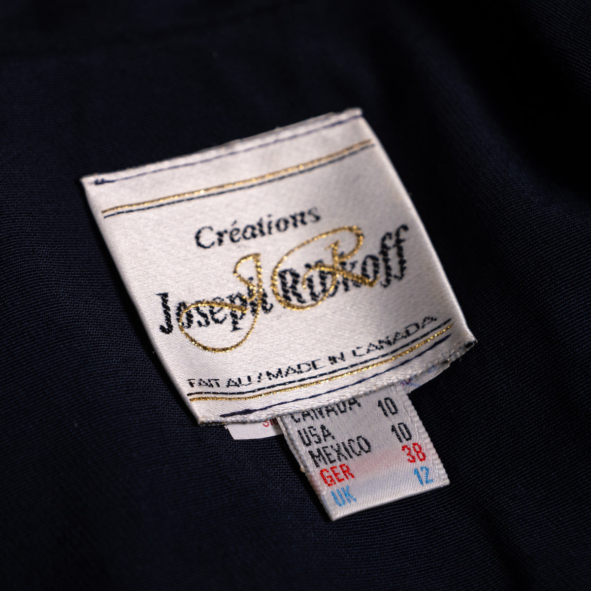 Archival Joseph Ribkoff Nautical Jumpsuit 80s Strong Shoulder Power Suit Trompe L'Oeil Deadstock Museum Quality Size US 10 M S