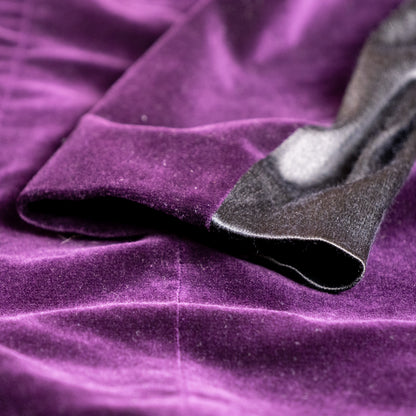 Archival Chantal Thomass Paris Velvet Tuxedo Dress 90s Plum Purple Silk Satin Trim Dark Glamor Whimsigoth Size XS S