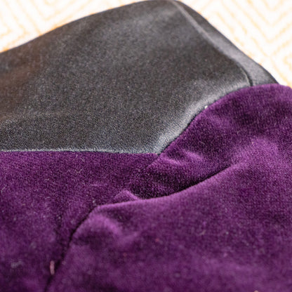 Archival Chantal Thomass Paris Velvet Tuxedo Dress 90s Plum Purple Silk Satin Trim Dark Glamor Whimsigoth Size XS S