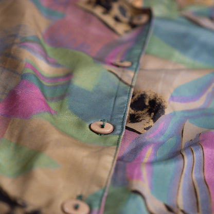 Archival Christian Dior Silk Shirt 90s Gianfranco Ferre Double Sided Button Construction Avant Garde Oversized Blouse Museum Size M L