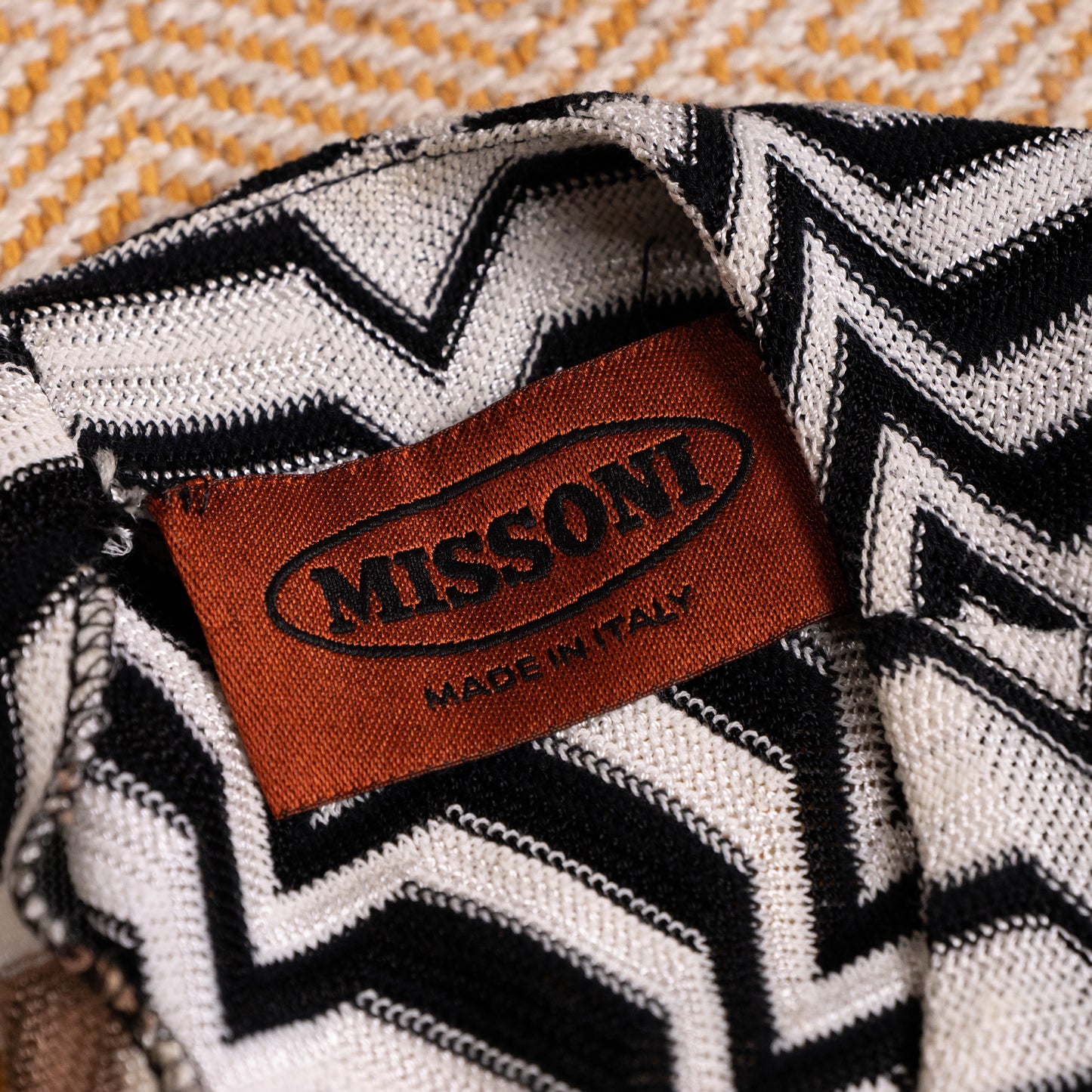 Archival Missoni Angela Missoni Era Chevron Knit Dress Color Block Optical Illusion Italian Y2K Fashion Sculpture Size M L