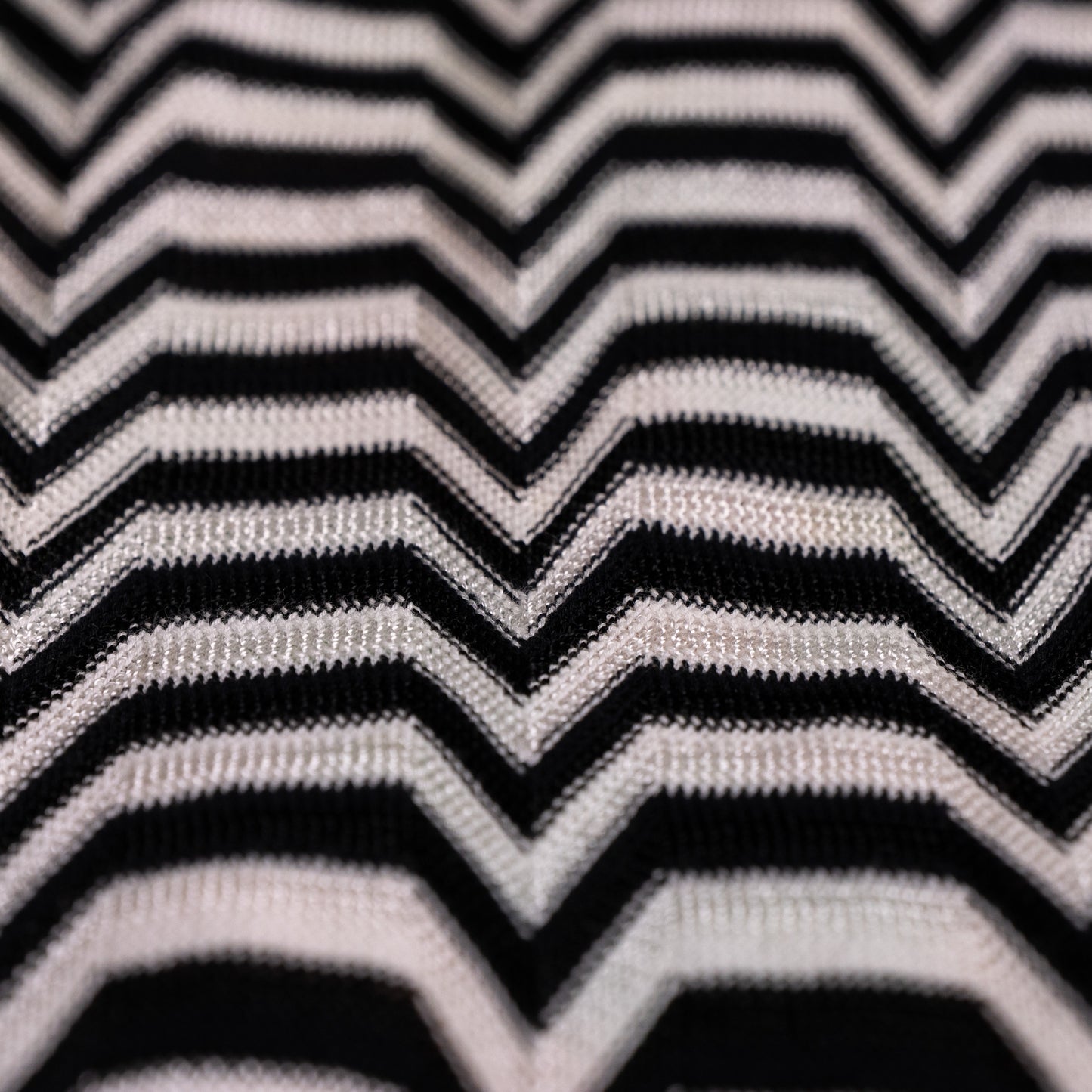 Archival Missoni Angela Missoni Era Chevron Knit Dress Color Block Optical Illusion Italian Y2K Fashion Sculpture Size M L