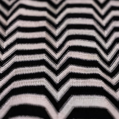 Archival Missoni Angela Missoni Era Chevron Knit Dress Color Block Optical Illusion Italian Y2K Fashion Sculpture Size M L
