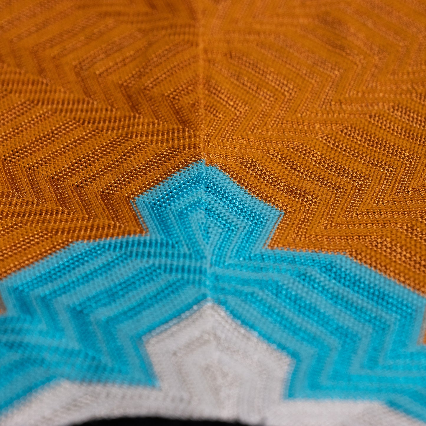 Archival Missoni Angela Missoni Era Chevron Knit Dress Color Block Optical Illusion Italian Y2K Fashion Sculpture Size M L