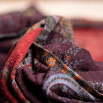 Archival ETRO Milano Paisley Wool Jersey Top 90s Heritage Print Made in Italy Size IT 42 S Curated Vintage