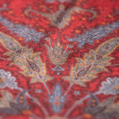 Archival ETRO Milano Paisley Wool Jersey Top 90s Heritage Print Made in Italy Size IT 42 S Curated Vintage