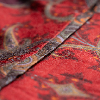 Archival ETRO Milano Paisley Wool Jersey Top 90s Heritage Print Made in Italy Size IT 42 S Curated Vintage