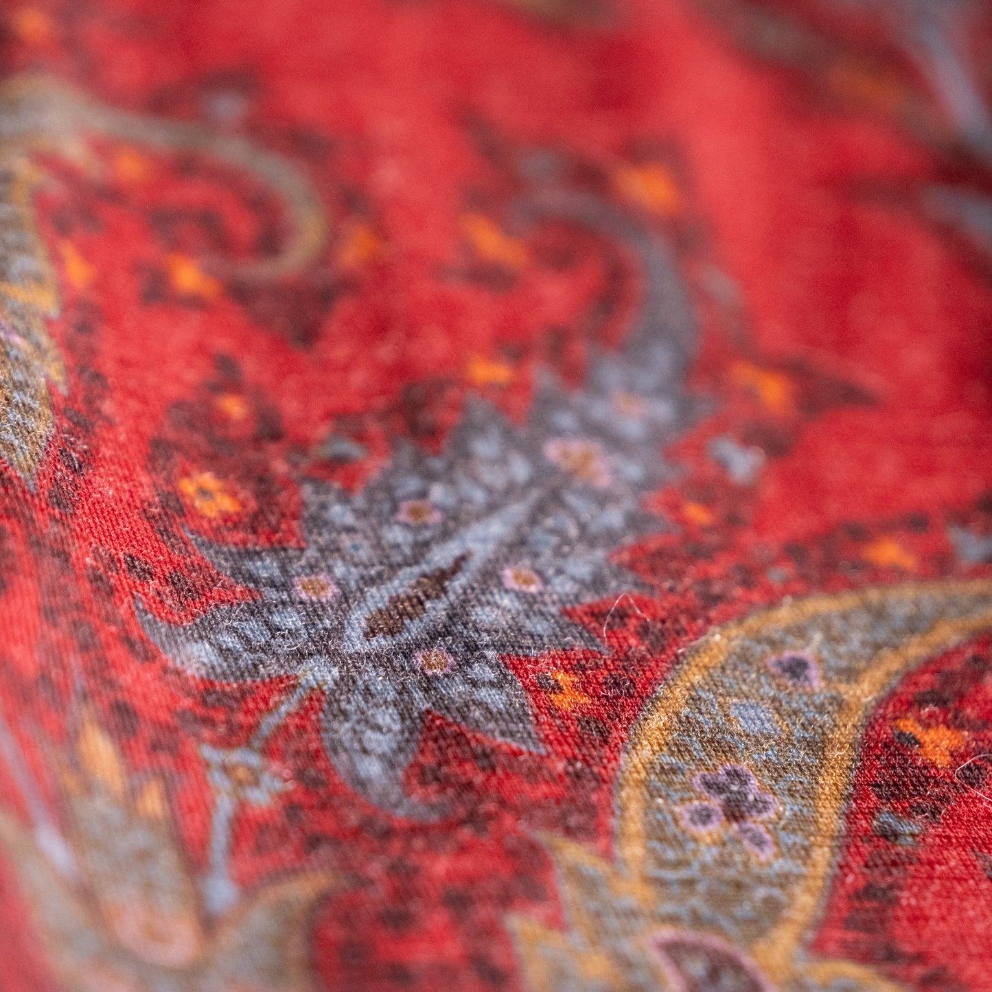 Archival ETRO Milano Paisley Wool Jersey Top 90s Heritage Print Made in Italy Size IT 42 S Curated Vintage
