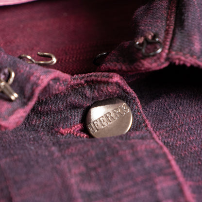 Archival Gianfranco Ferre Jeans Jacket NWT Deadstock Burgundy Denim Corset Back Y2K Ittierre Made in Italy Size M Fits XS S