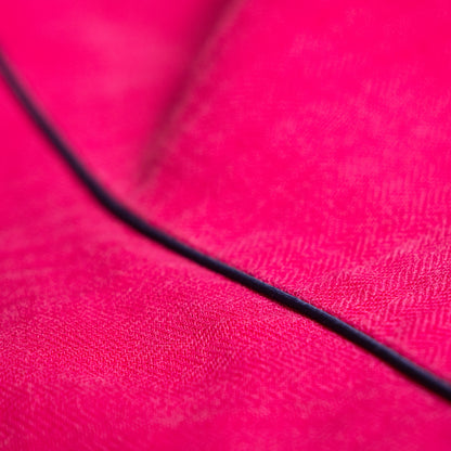 Archival Salvatore Ferragamo Fuchsia Pure Linen Peplum Top Silk Lined Woven Wood Detail Italy Size XS S Museum Grade