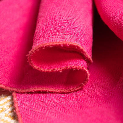 Archival Salvatore Ferragamo Fuchsia Pure Linen Peplum Top Silk Lined Woven Wood Detail Italy Size XS S Museum Grade