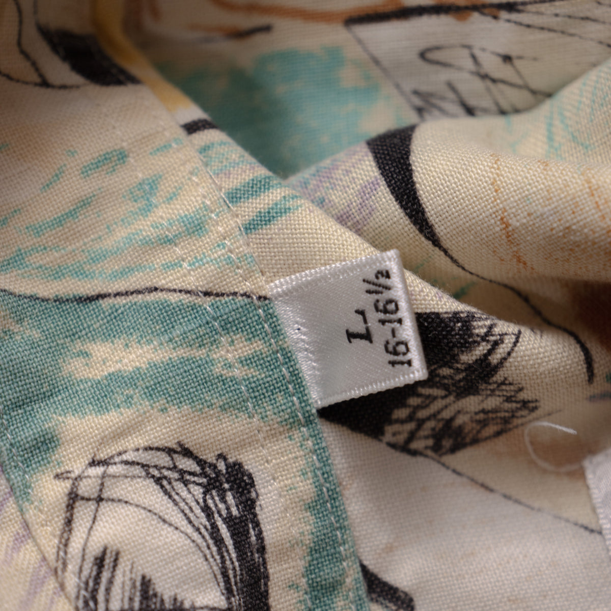 Archival Courrèges Paris Shirt 100% Linen Abstract Print 90s Modernist Avant Garde Unisex Oversized Fit L XL Museum Grade