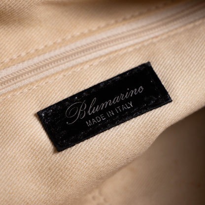 Blumarine Baguette Bag Y2K Butterfly Jacquard Rhinestone Logo Anna Molinari Made in Italy Quality Vintage