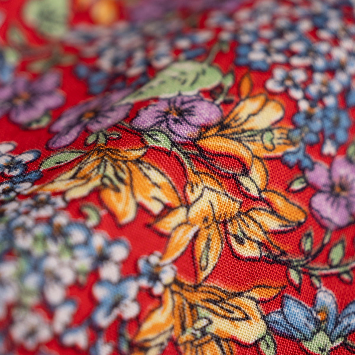 Archival Nina Ricci NOS Shirt 90s Floral Print Red Unisex Deadstock Museum Quality Dandy Androgynous Style Size M L