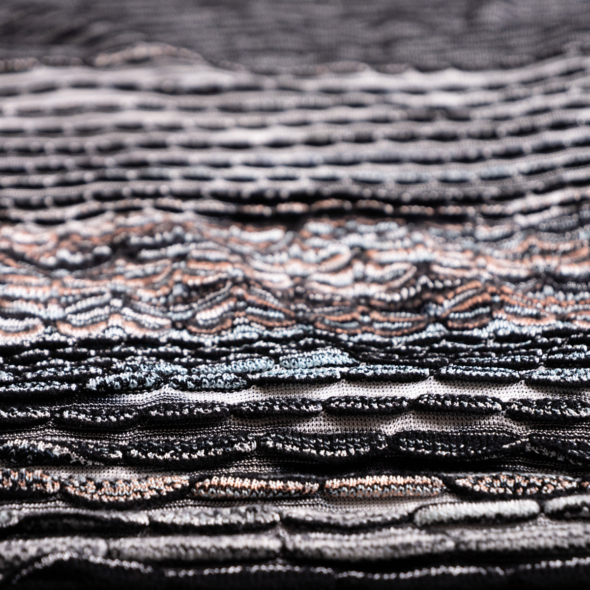 Archival Missoni Orange Label 3D Scalloped Knit Dress Pre-Fall Angela Missoni 90s Homage Textile Sculpture Size S M