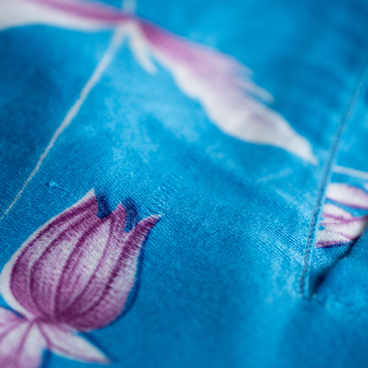 Archival 1973 Emilio Pucci Florence Unisex Womens Mens Shirt Azure Floral Cotton Vintage 70s M