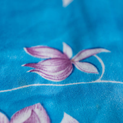 Archival 1973 Emilio Pucci Florence Unisex Womens Mens Shirt Azure Floral Cotton Vintage 70s M