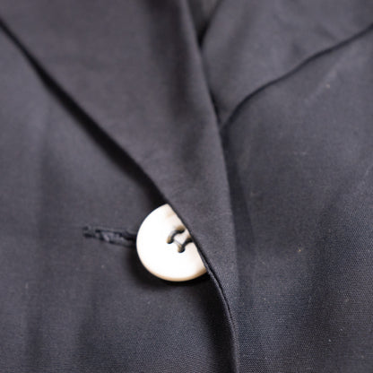 Archival KL by Karl Lagerfeld Trench Dress 1990s Minimalist Sleeveless Viscose Silk Utility Safari Maxi Contrast Buttons Designer Grails S-L