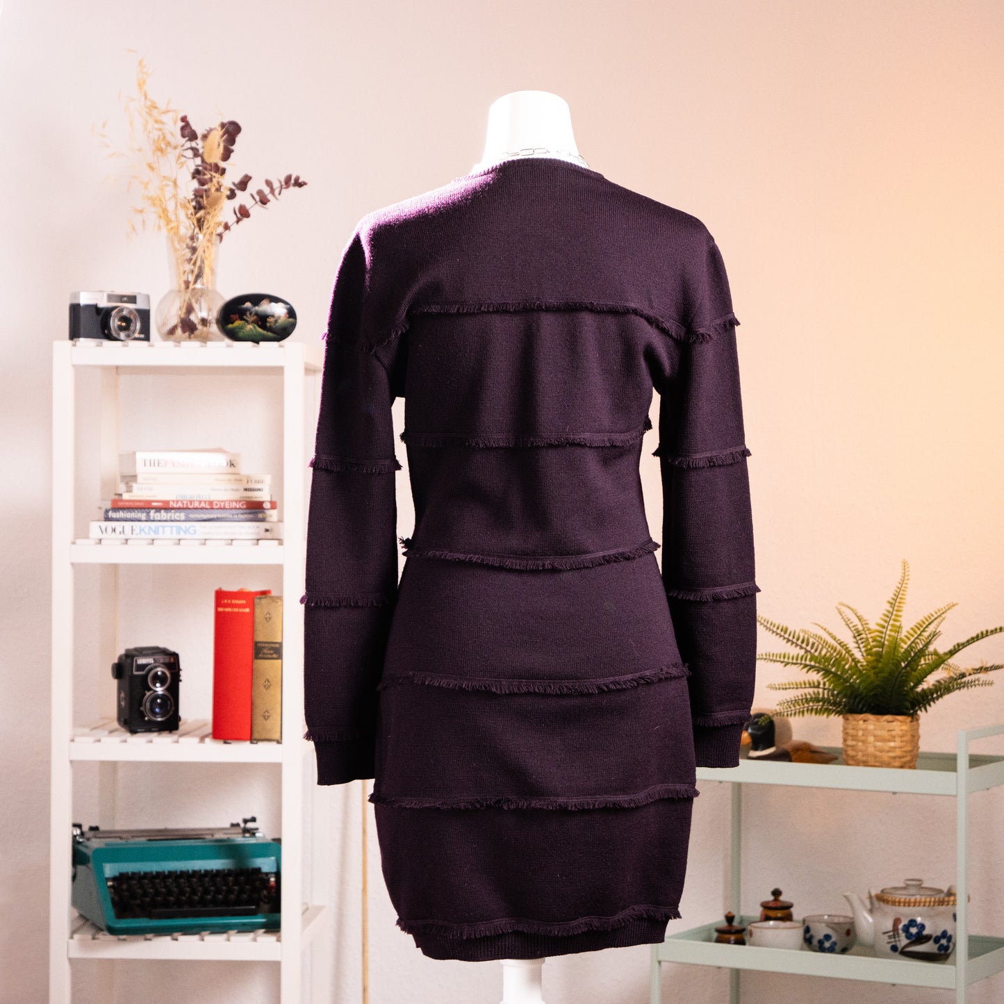 Archival Gianni Versace F/W 1993 "Grunge Couture Era" Boiled Wool Knit Mini Dress - Size S Knit III