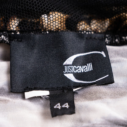 Archival JUST CAVALLI  2000s Animal Print Mesh Hybrid Dress - Size S (IT 44) - Made in Italy
