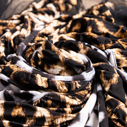 Archival JUST CAVALLI  2000s Animal Print Mesh Hybrid Dress - Size S (IT 44) - Made in Italy