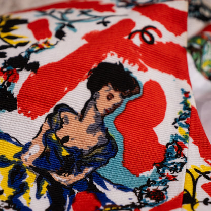 Archival KL by Karl Lagerfeld Late 1980s Belle Époque Pop-Art Ottoman Knit Jacket - Size M (D 40) - Made in Italy