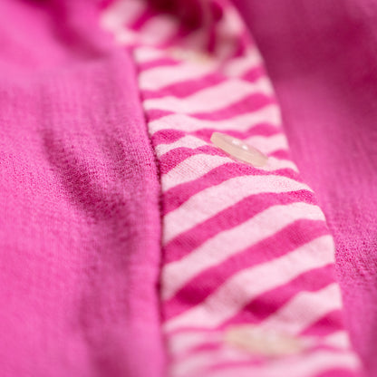 Archival Lanvin Boutique Candy-Stripe Raw Cotton Blend Cropped Blouse S M – c. 1980s