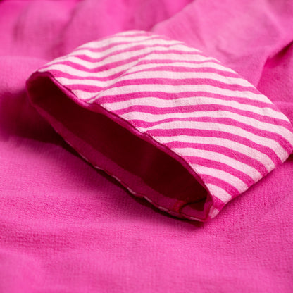 Archival Lanvin Boutique Candy-Stripe Raw Cotton Blend Cropped Blouse S M – c. 1980s
