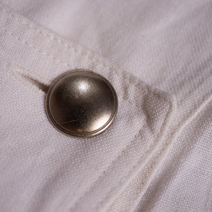 Archival Louis Féraud Double-Breasted Coat Dress – Made in West Germany – 1980s Linen Cotton Tailoring M