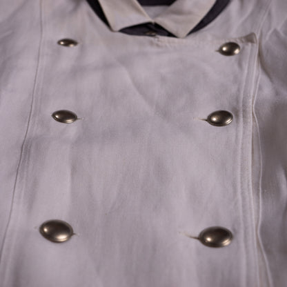Archival Louis Féraud Double-Breasted Coat Dress – Made in West Germany – 1980s Linen Cotton Tailoring M