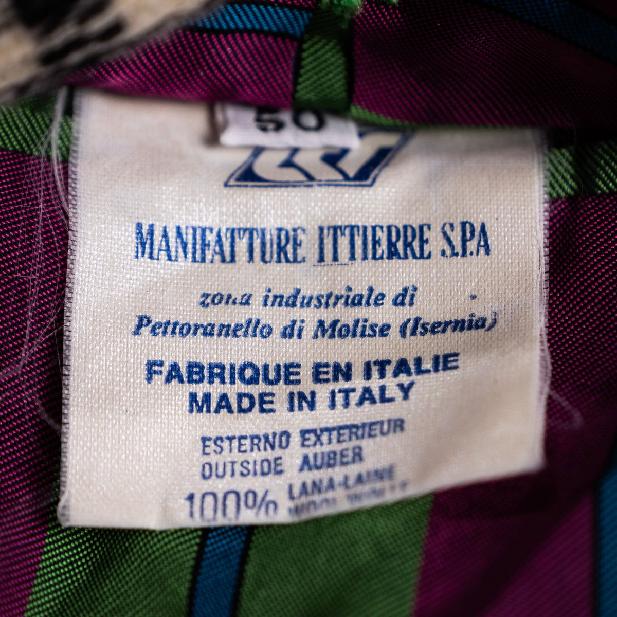 Archival Versus Gianni Versace Houndstooth Blazer – Psychedelic Lining & Lion Buttons – FW 1993 Italy M XL