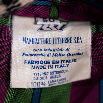Archival Versus Gianni Versace Houndstooth Blazer – Psychedelic Lining & Lion Buttons – FW 1993 Italy M XL