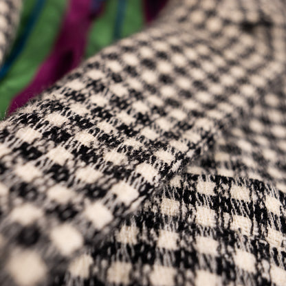 Archival Versus Gianni Versace Houndstooth Blazer – Psychedelic Lining & Lion Buttons – FW 1993 Italy M XL