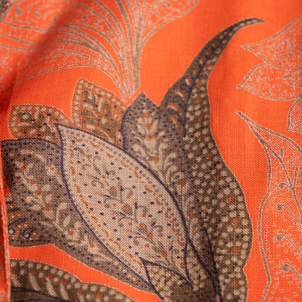 Archival Genny by Gianni Versace Printed Flax Linen Blazer – Statement Gold Button –  1980s Design M L