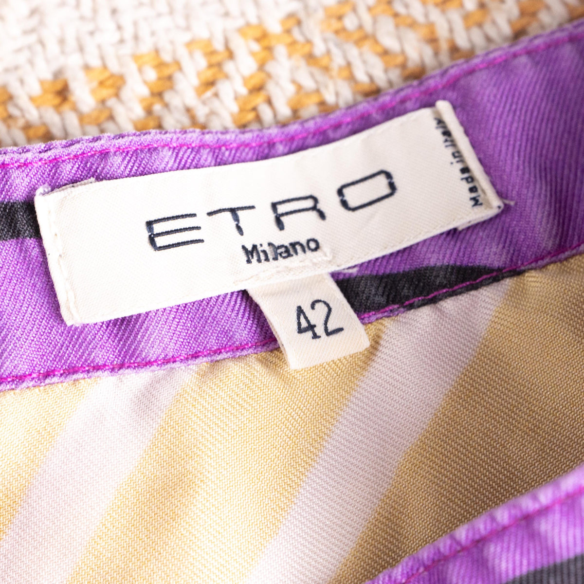 Museum Piece Archival ETRO Milano S/S 2003 Silk Patchwork Dress | Hand-Blown Glass Buttons | Rare Runway Archive | Size IT 42 /S-M